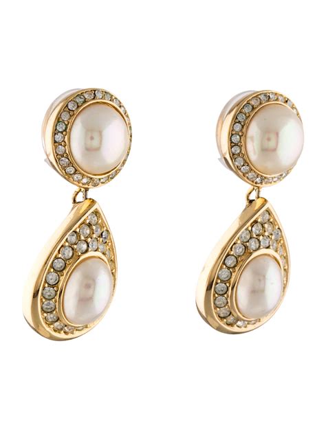 pearl earrings christian Dior